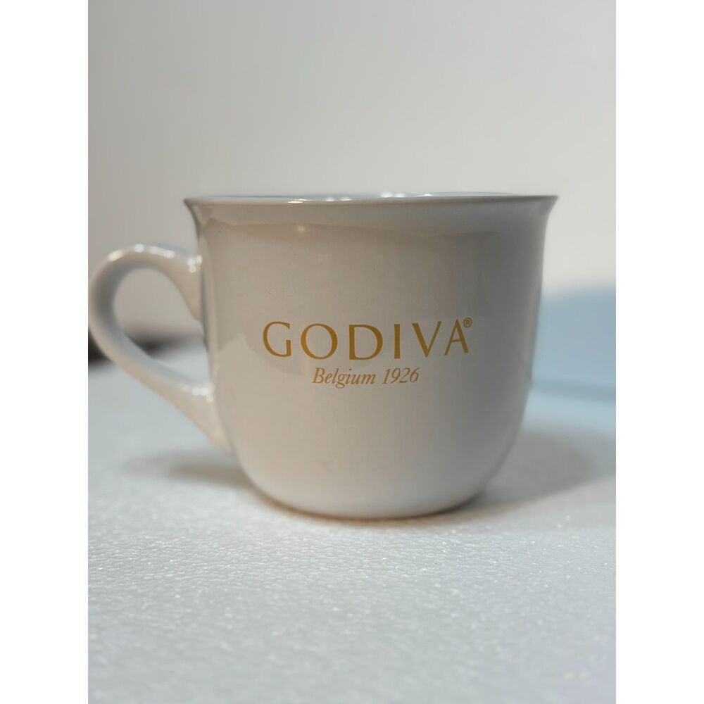 Godiva Belgium 1926 Coffee Mug White Gold Logo Design